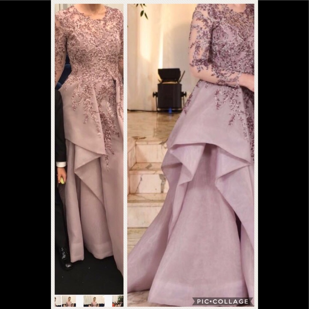 Mikael D custom-made gown.